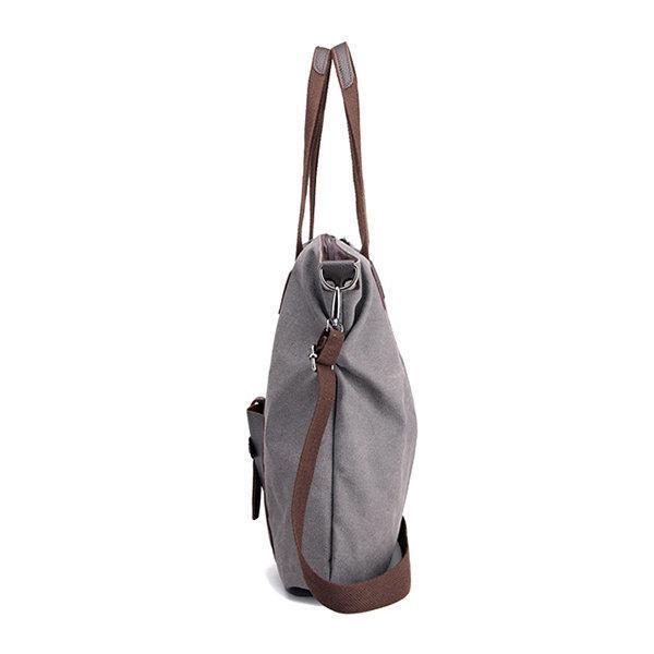 KVKY Canvas Crossbody Bag Large Capacity Patchwork Tote Bag