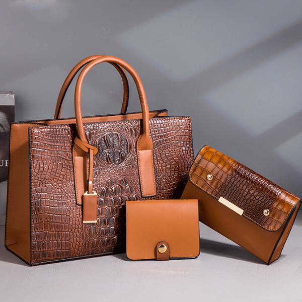 Women's Large Capacity Crocodile Print Shoulder Tote Bag 42227036C
