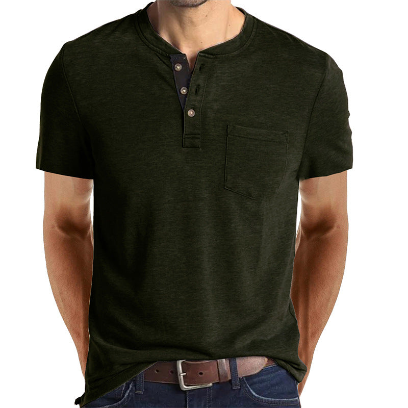Men's Solid Color Short Sleeve T-shirt