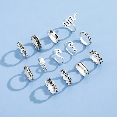 Personality Geometry 13PCS Ring Set