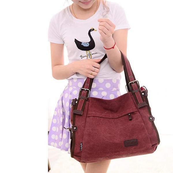 Canvas Casual Shoulder Bag Crossbody Bag Travel Handbag