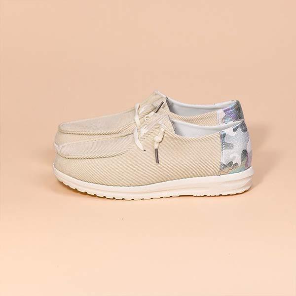 Women's Color-Block Flat Lace-Up Slip-On Loafers 41128402C