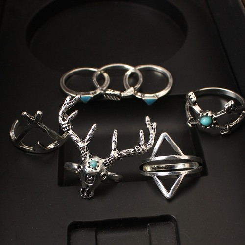 Bohemian Vintage 7PCS Ring Set