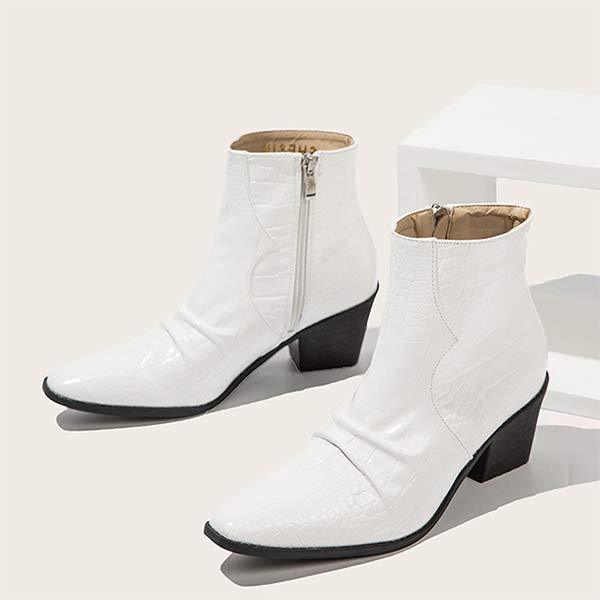 Women'S Chunky Heel Chelsea Booties 12081535C