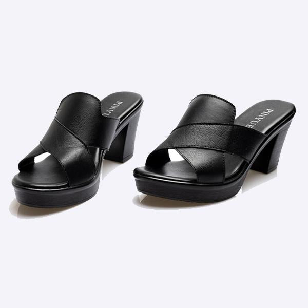 Women's Chunky Heel High Heel Solid Color Casual Shoes 70638137C