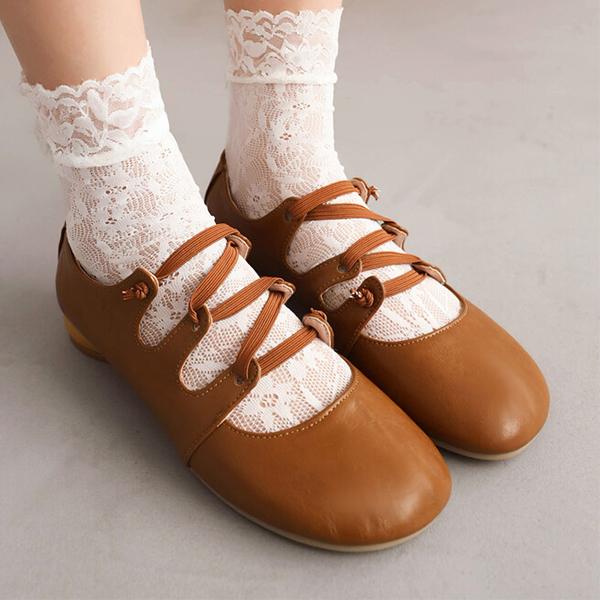 Women's Elastic Band Round Toe Block Heel Mary Jane Shoes 39825645C