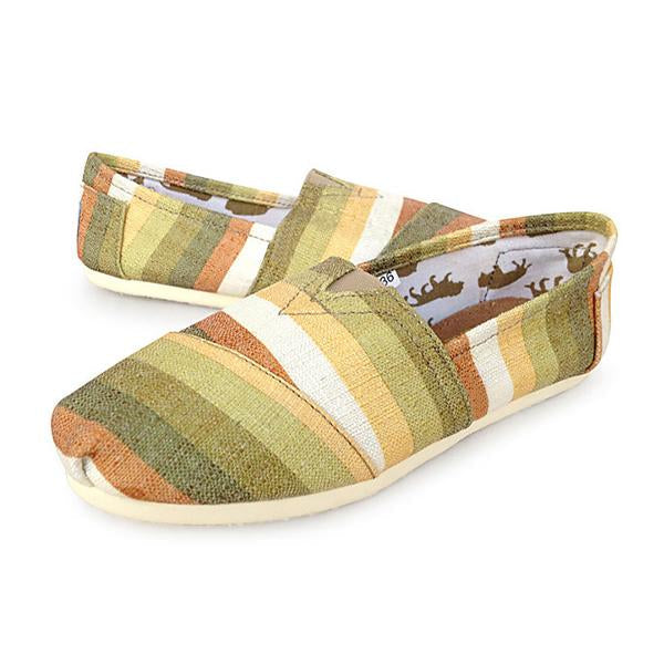 Women's Fashion Print Casual Flat Canvas Shoes 85696254S