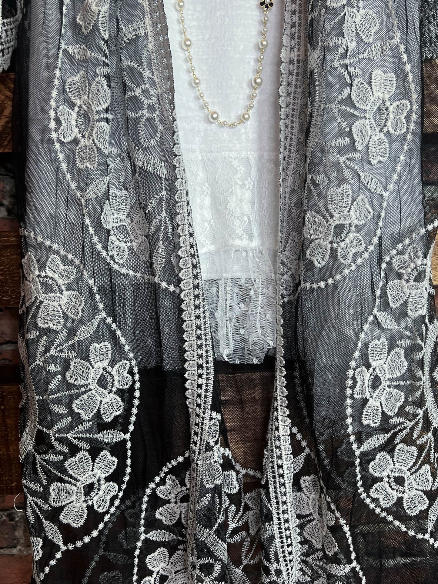 Floral Pattern Casual Loose Women Lace Top