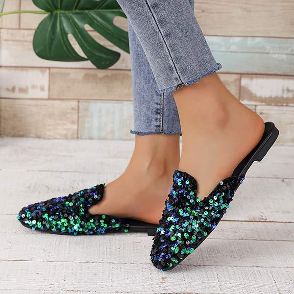 Women's Fashion Square Toe Low Heel Sandals 71394477C