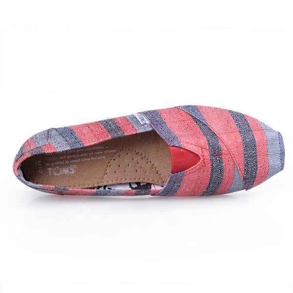 Women's Fashion Print Casual Flat Canvas Shoes 85696254S