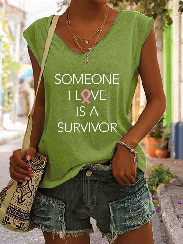 Someone I Love Is A Survivor Cap Sleeve T-Shirt