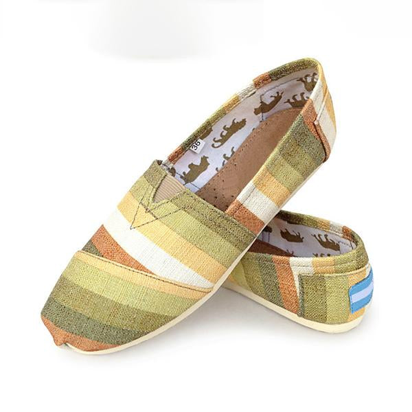 Women's Fashion Print Casual Flat Canvas Shoes 85696254S
