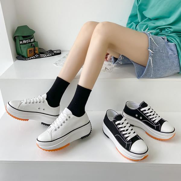 Women's Platform Casual Breathable Canvas Sneakers 08176084C