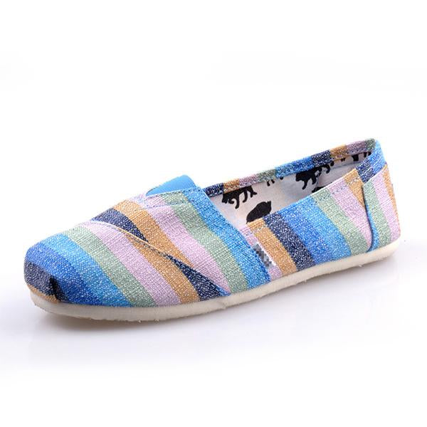Women's Fashion Print Casual Flat Canvas Shoes 85696254S