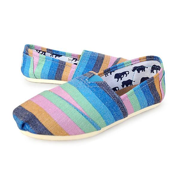 Women's Fashion Print Casual Flat Canvas Shoes 85696254S