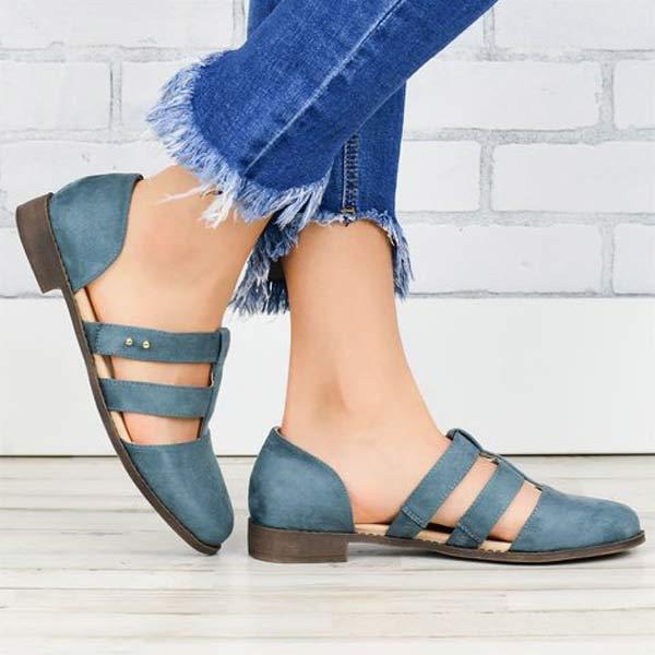 Women's Flat Hollow Sandals 35148940C