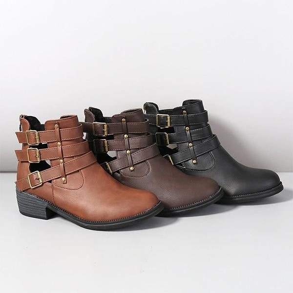 Women's Fashion Simple Chunky Heel Chelsea Boots 98316285S
