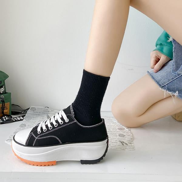 Women's Platform Casual Breathable Canvas Sneakers 08176084C