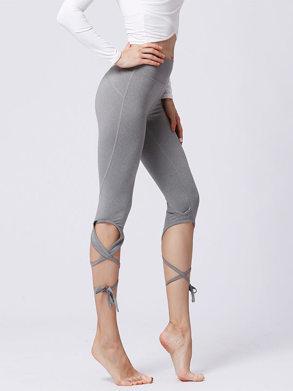 Wrap-around Yoga Dance Ballet Lace-up Leggings