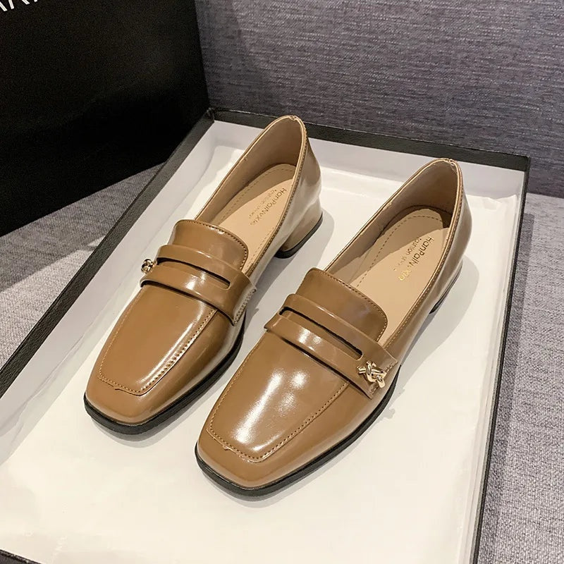 Stylish Solid Black Loafers for Men - Breathable PU Leather Handmade Casual Footwear