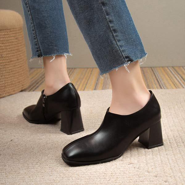 Women's Chunky Heel Fashion Shoes 19373615C