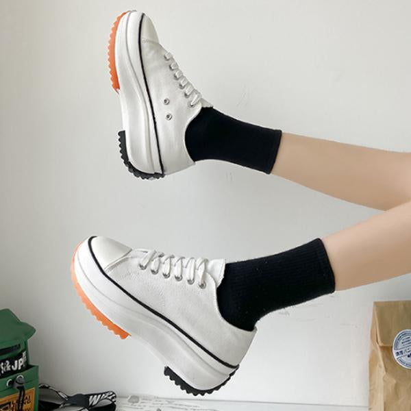 Women's Platform Casual Breathable Canvas Sneakers 08176084C