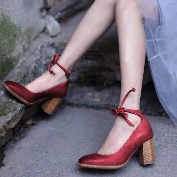 Women's Fashion High Heel Chunky Heel Pumps 32526734C