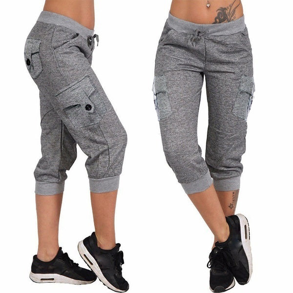 Cargo Capri Jogger Pants Multi-pocket Capris