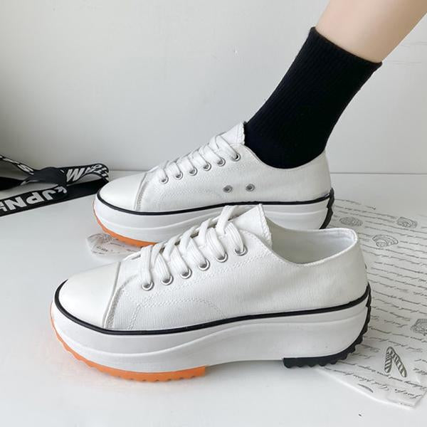 Women's Platform Casual Breathable Canvas Sneakers 08176084C