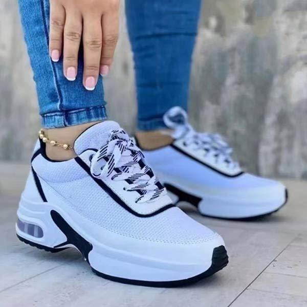 Women'S Platform Casual Lace Up Sneakers 64130402C