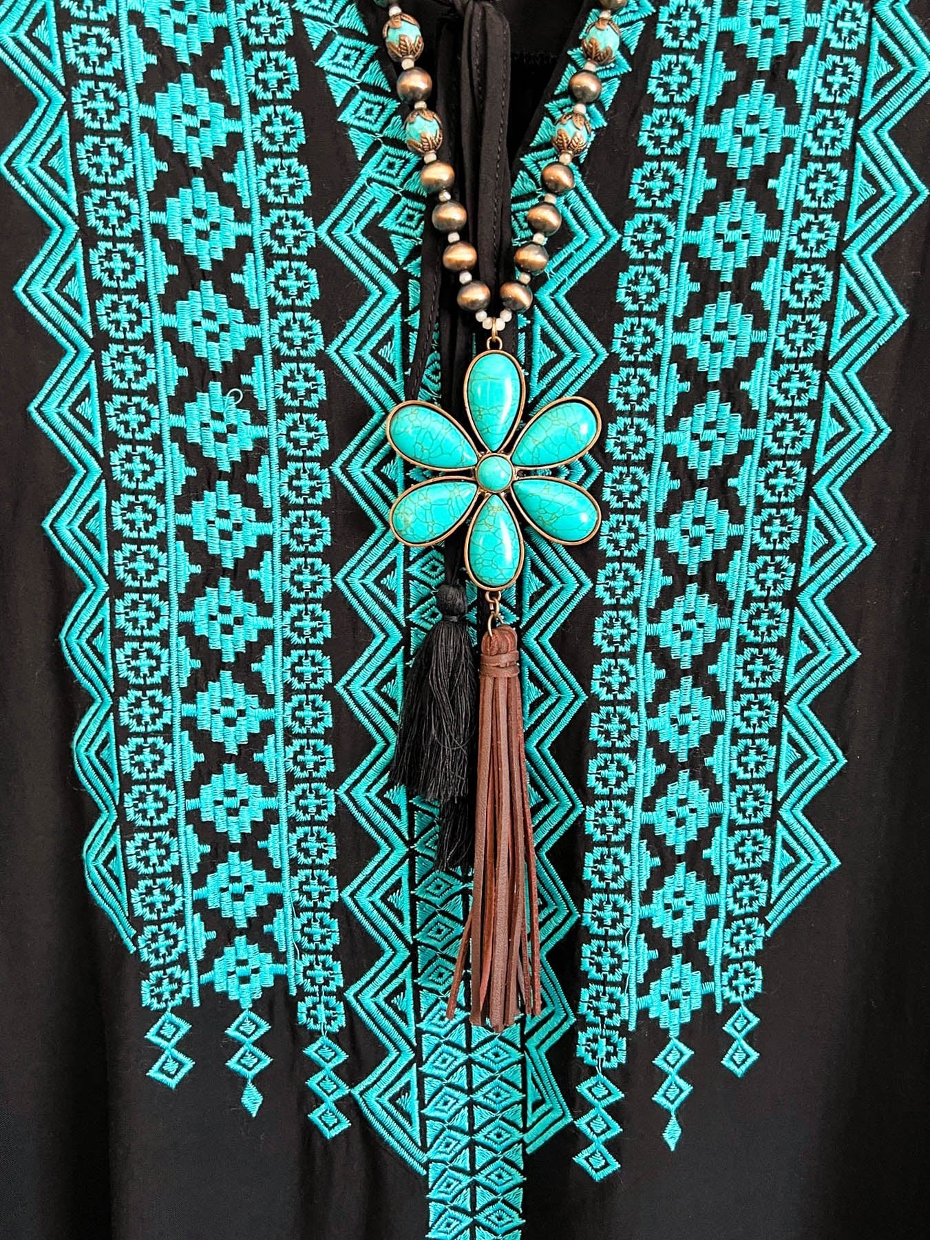 V Neck Casual Long Sleeve Floral Blouse