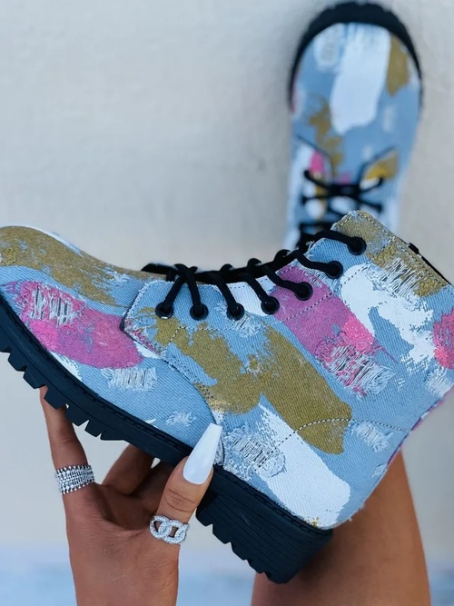 Denim Martin Ankle Boot