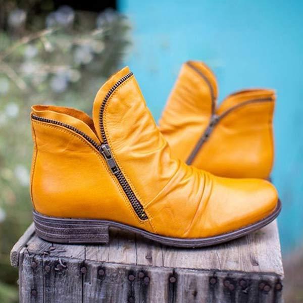 Women's Multi-Color Martin Boots Solid Color Ankle Boots 82059119C