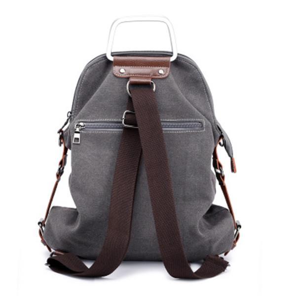 Casual Canvas Multipurpose Multi-pockets Backpack Crossbody Bag
