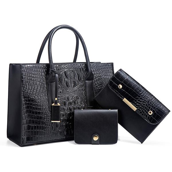 Women's Large Capacity Crocodile Print Shoulder Tote Bag 42227036C