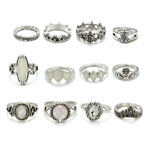Bohemian Vintage 12PCS Ring Set
