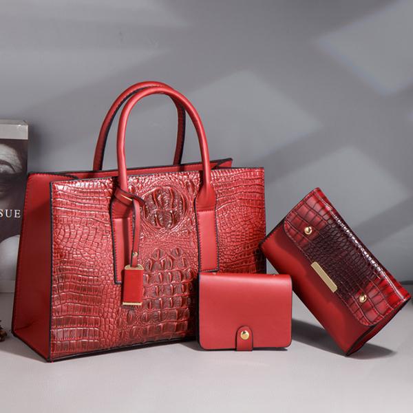 Women's Large Capacity Crocodile Print Shoulder Tote Bag 42227036C