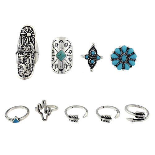 Bohemian Vintage 9PCS Ring Set