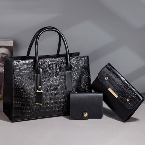 Women's Large Capacity Crocodile Print Shoulder Tote Bag 42227036C