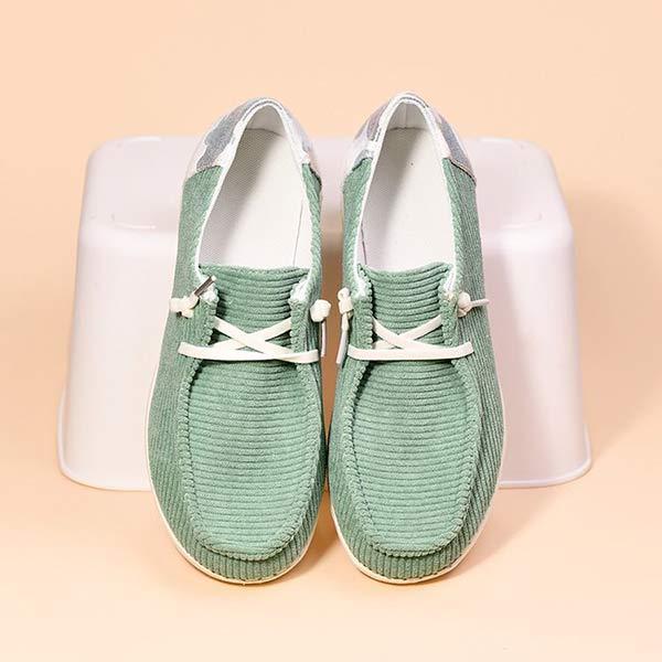 Women's Color-Block Flat Lace-Up Slip-On Loafers 41128402C