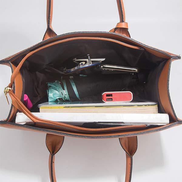 Women's Large Capacity Crocodile Print Shoulder Tote Bag 42227036C