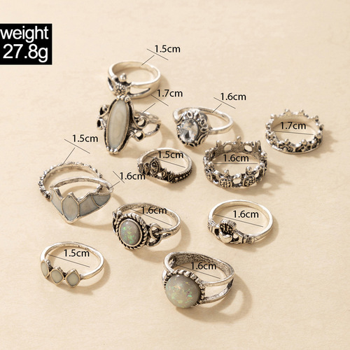 Bohemian Vintage 12PCS Ring Set