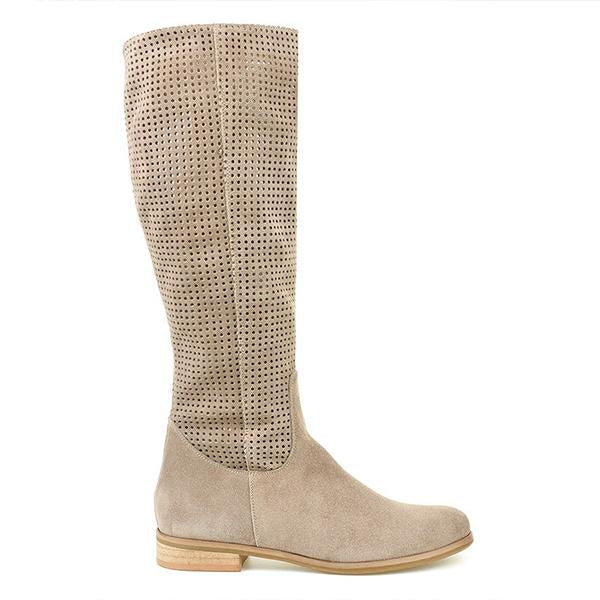 Women's Comfort Low Heel Round Toe Suede Tall Boots 51920676C
