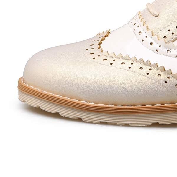 Women'S Lace-Up Color Block Shoes 98639658C