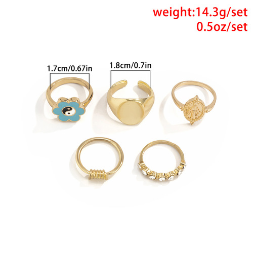 Retro Simplicity 5PCS Ring Set