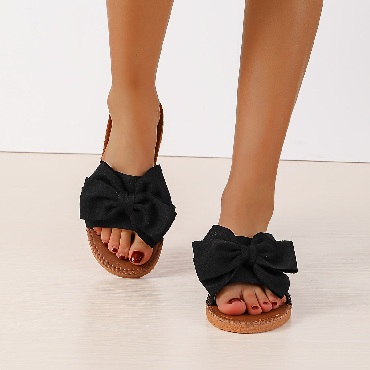 Women's Bow Tie Flat Slippers