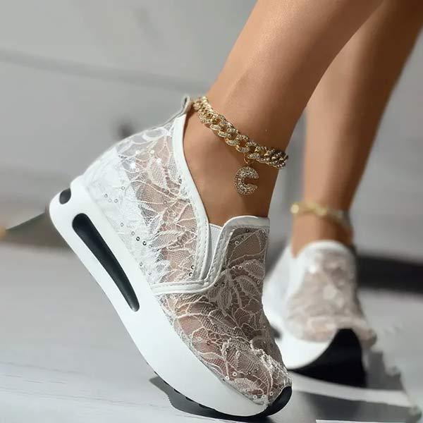 Women'S Mesh Breathable Casual Thick Soled Heightening Shoes 83759376C