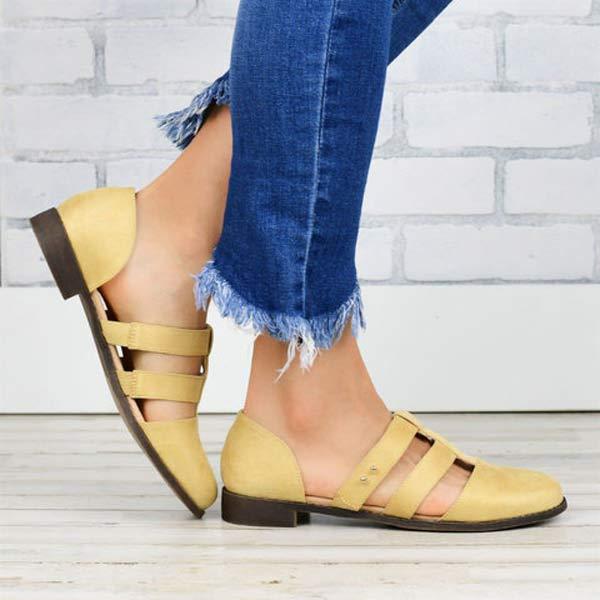 Women's Flat Hollow Sandals 35148940C