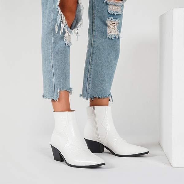 Women'S Chunky Heel Chelsea Booties 12081535C