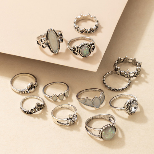 Bohemian Vintage 12PCS Ring Set
